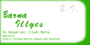 barna illyes business card